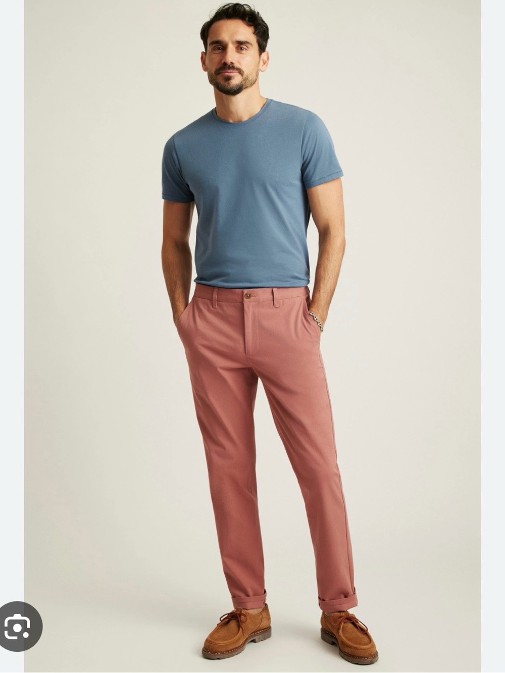Bonobos red weathered rose slim  chino pant